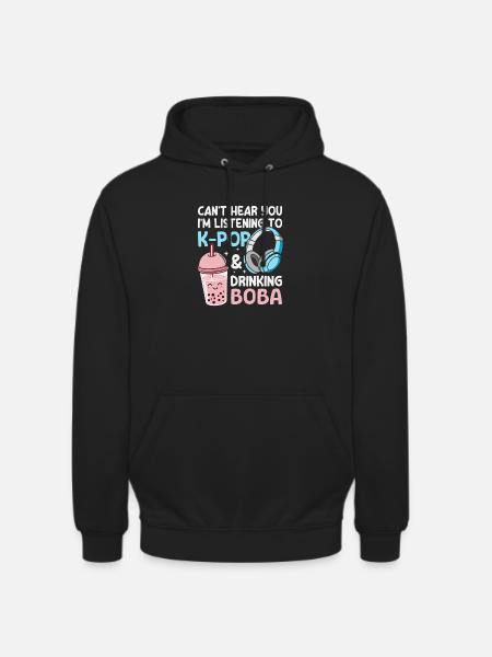 K-Pop Korea-Popmusik Bubble Tea Boba - Unisex Hoodie - Schwarz