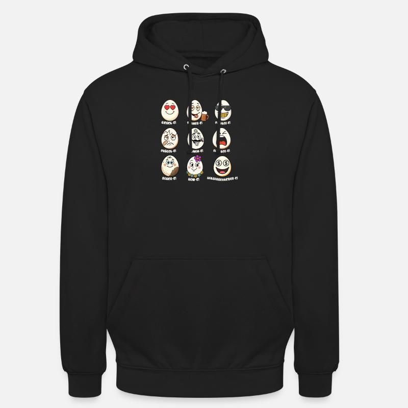 Jeux de mots : œufs divers - Sweat-shirt à capuche unisexe - noir