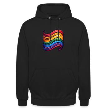 Flag of Diversity - Unisex Hoodie - black - Front - Alina (178cm) & Michal (187cm)