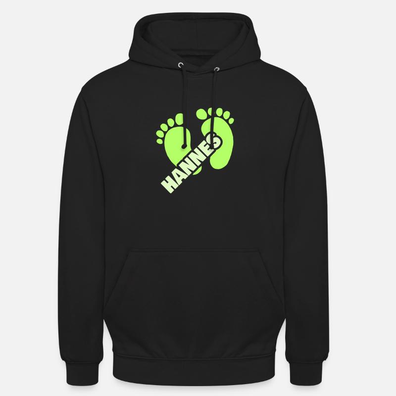 Hannes als Geburt - Unisex Hoodie - Schwarz