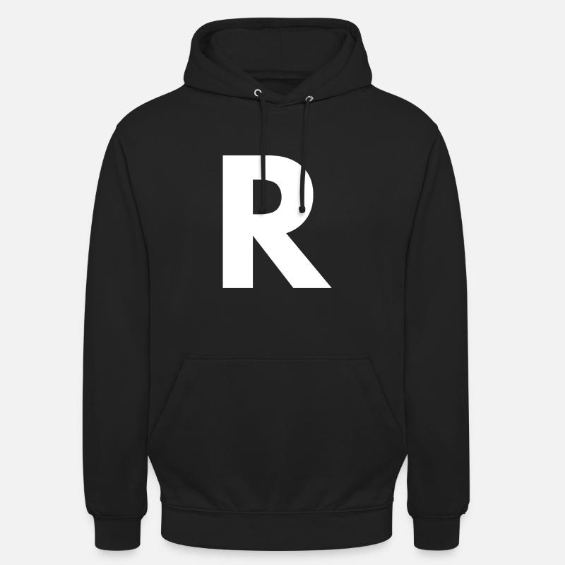 R - Sweat-shirt à capuche unisexe - noir