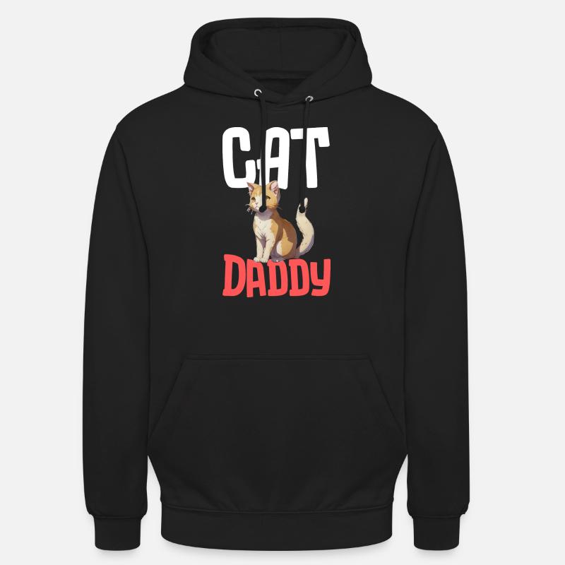 Daddy cat - Sweat-shirt à capuche unisexe - noir
