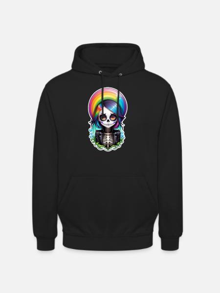 Halloween - Rock & Regenbogen - Unisex Hoodie - Schwarz