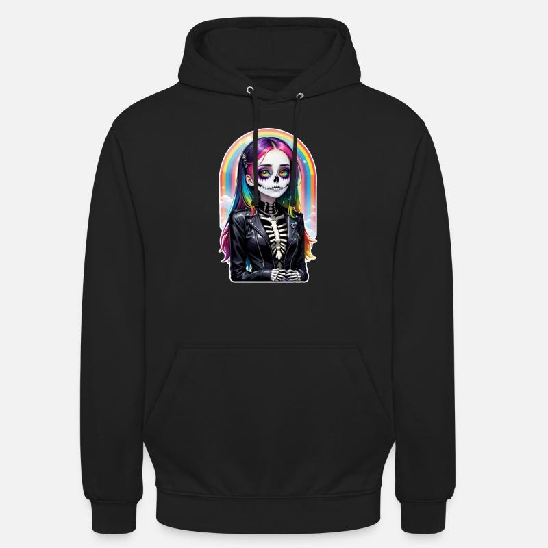 Halloween - Rock & Regenbogen - Unisex Hoodie - Schwarz