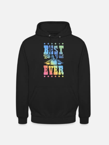 Biker Dad Saying Dad - Unisex Hoodie - black