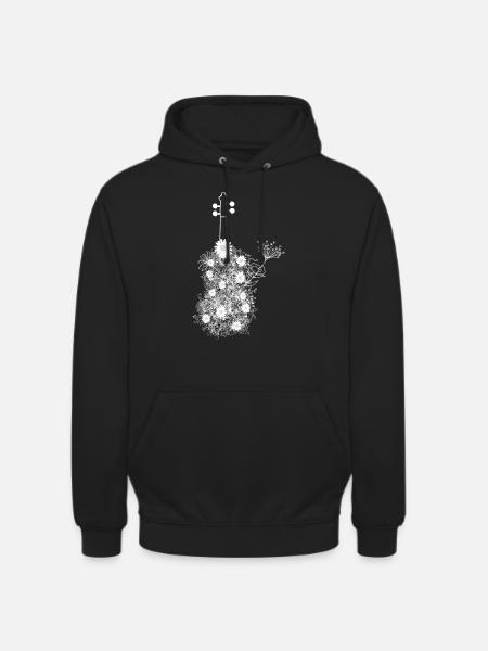flowery violin gift idea - Unisex Hoodie - black