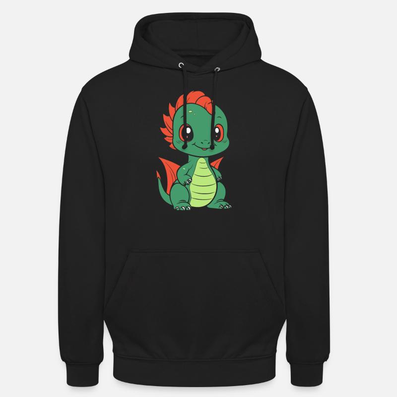 Bébé dragon - Sweat-shirt à capuche unisexe - noir