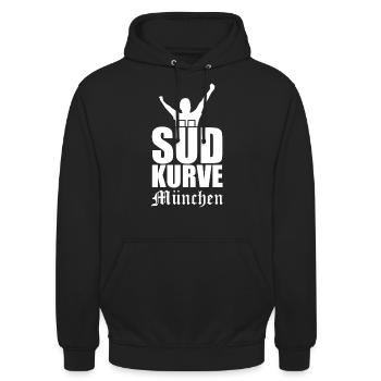 Südkurve München Fan - Unisex Hoodie - Schwarz - Vorne - Alina (178cm) & Michal (187cm)