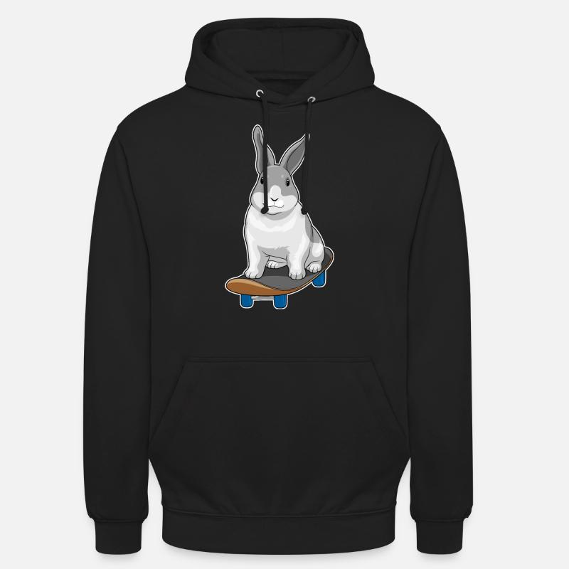 Rabbit Skater Skateboard - Sweat-shirt à capuche unisexe - noir