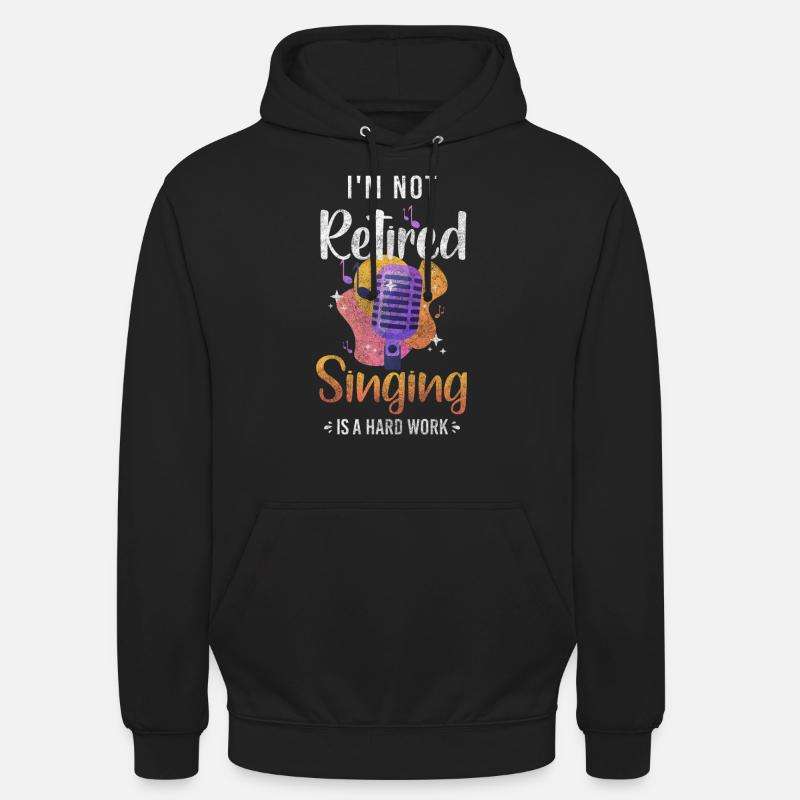 Chanteur Mélodie Partition Microphone - Sweat-shirt à capuche unisexe - noir