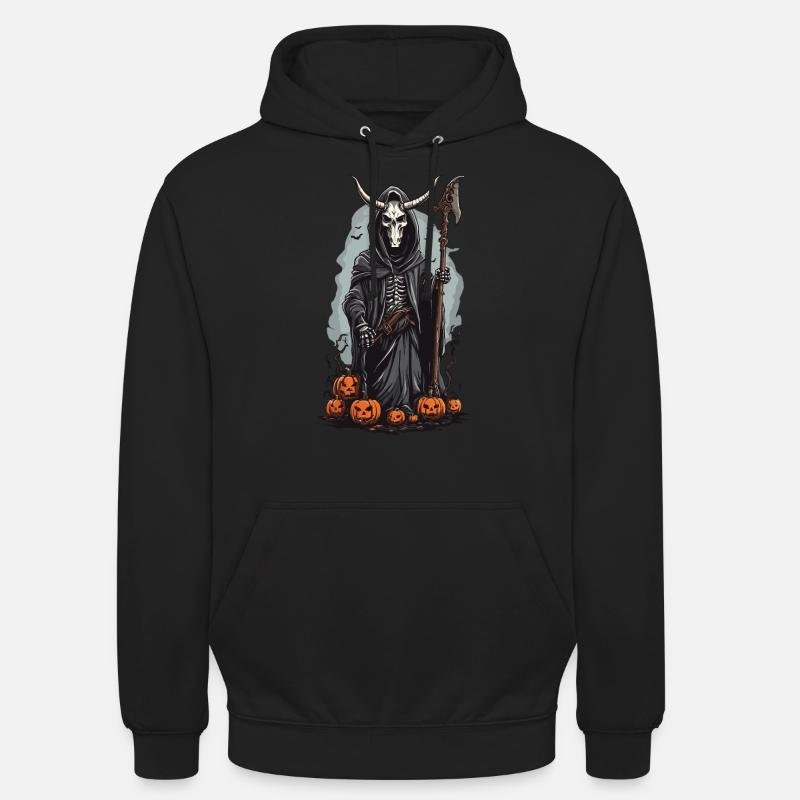 Sensenmann Halloween Dämonischer Druide Design - Unisex Hoodie - Schwarz