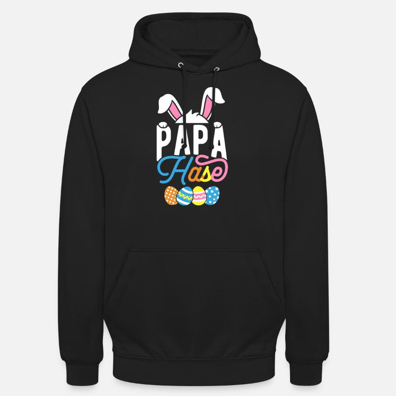 Papa Lapin - Sweat-shirt à capuche unisexe - noir