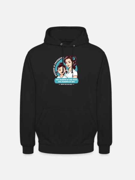 Mère et fille - Sweat-shirt à capuche unisexe - noir