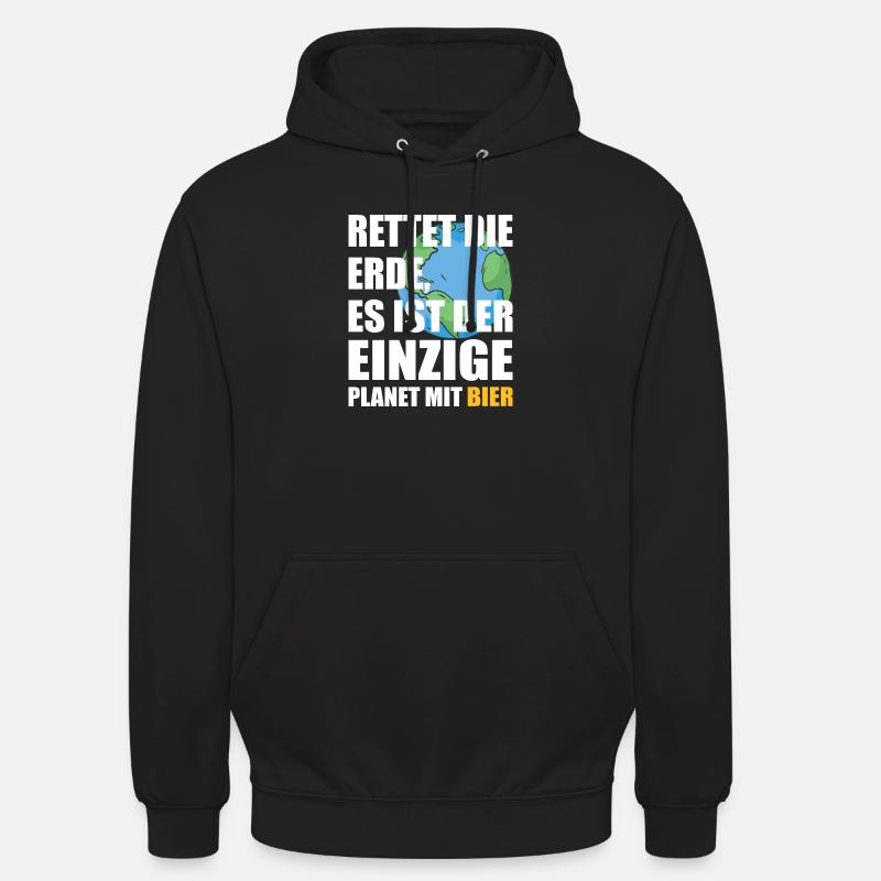 Bier Planet Retten - Unisex Hoodie - Schwarz