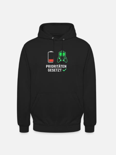 Gaming Motivation Design for Fans - Unisex Hoodie - black