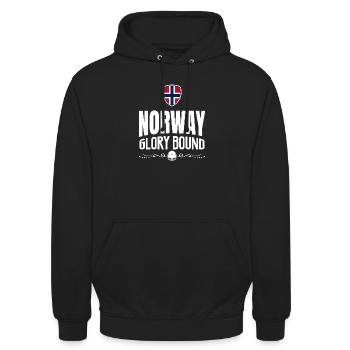 NORWEGEN-RUHM - Unisex Hoodie - Schwarz - Vorne - Alina (178cm) & Michal (187cm)