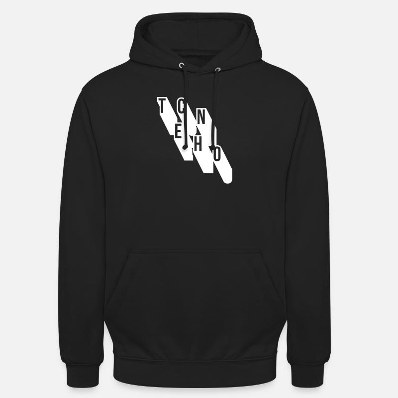 techno music geometric logo design - Unisex Hoodie - black