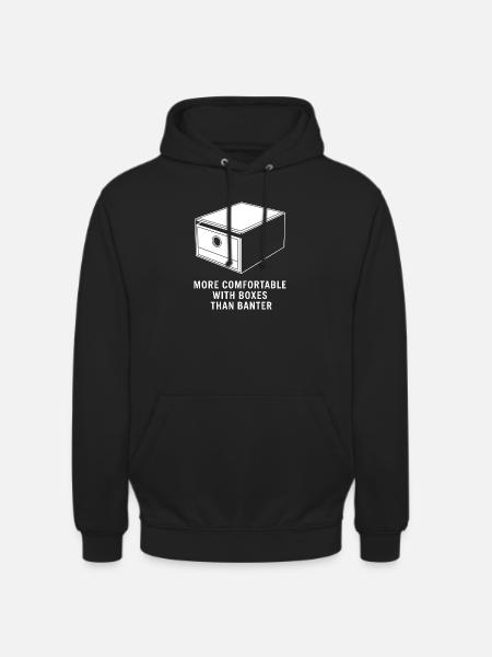 Boxed Comfort Over Banter - Unisex Hoodie - black
