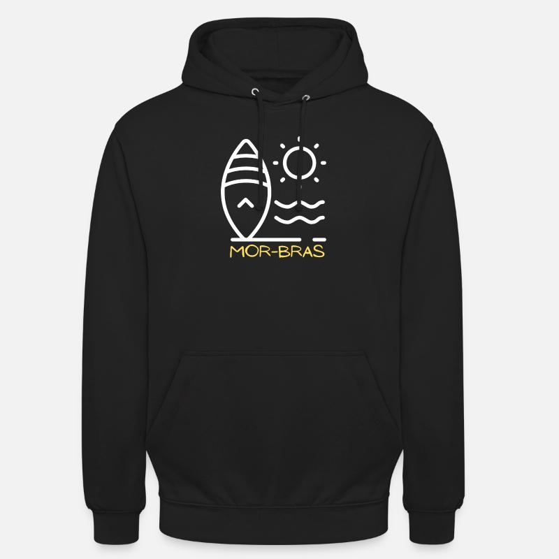Mor Bras - Sweat-shirt à capuche unisexe - noir