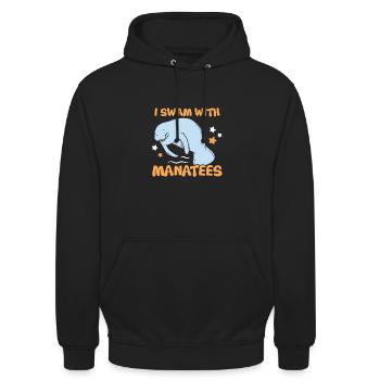Ich Schwamm Mit Seekühen Wassertiere Seekühe - Unisex Hoodie - Schwarz - Vorne - Alina (178cm) & Michal (187cm)