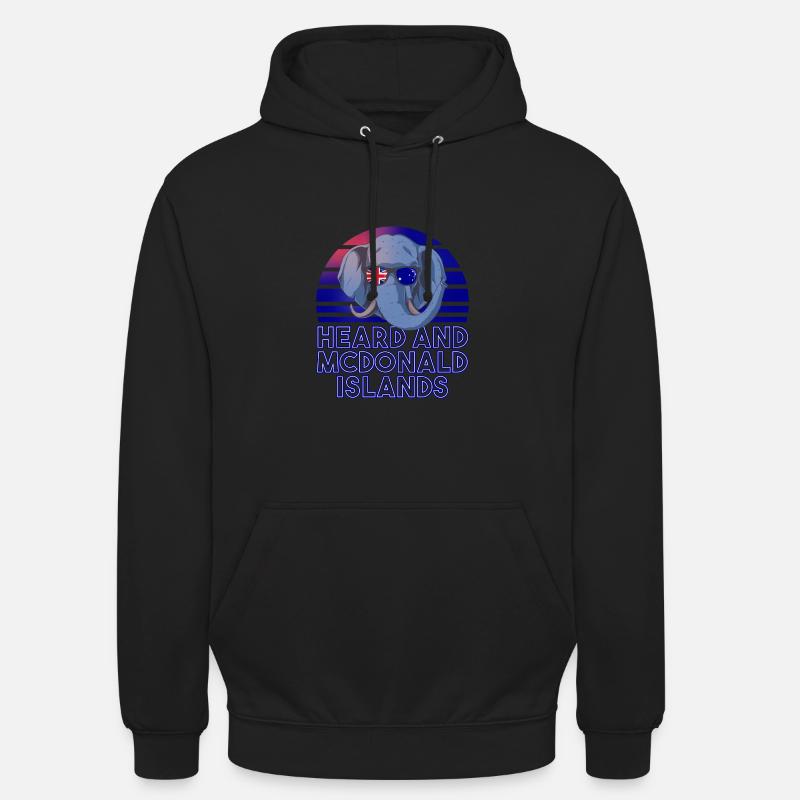 Îles Heard et McDonald - Sweat-shirt à capuche unisexe - noir