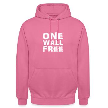 Denglisch - Spruch - lustig - Unisex Hoodie - Pink - Vorne - Alina (178cm) & Michal (187cm)