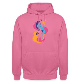 Drapeau Pirate Tête De Pirate - Sweat-shirt à capuche unisexe - rose - Devant - Alina (178cm) & Michal (187cm)