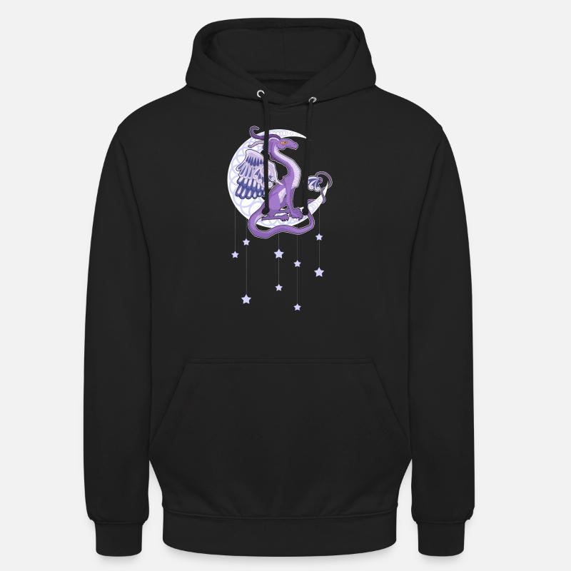 Vendel Dragon - la lune - Sweat-shirt à capuche unisexe - noir