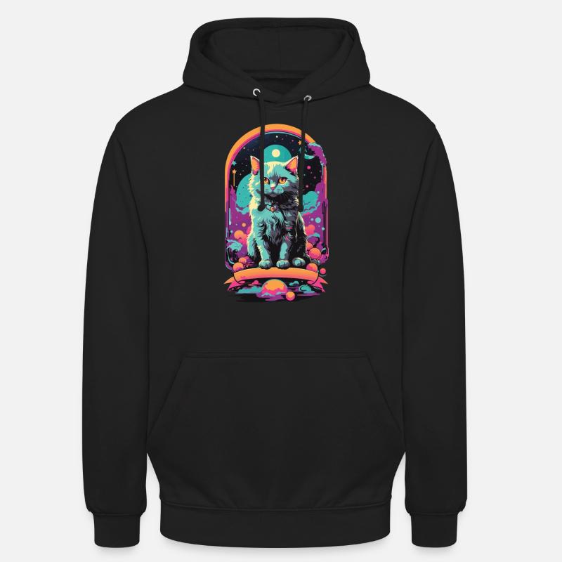 Gothique Pastel chats Magical Night Design - Sweat-shirt à capuche unisexe - noir
