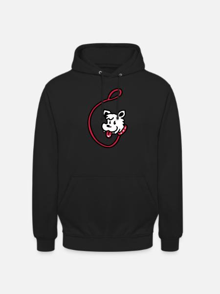 Hundeleine 3 - Unisex Hoodie - Schwarz