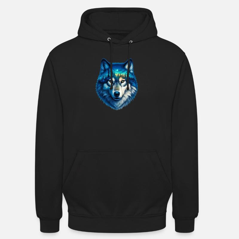 Ulv - Unisex-hettegenser - svart
