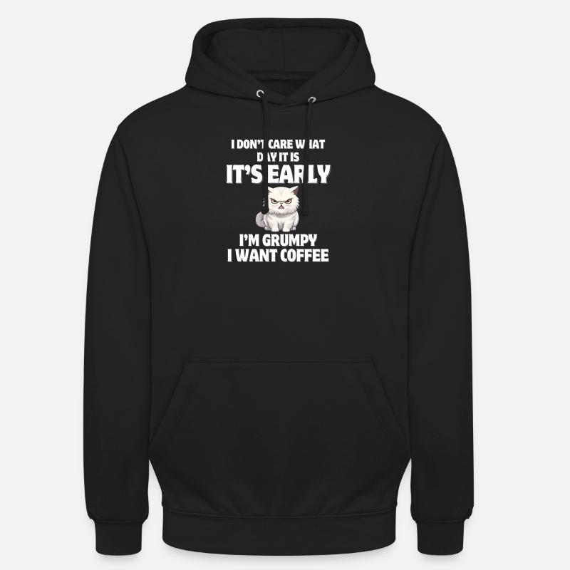 pas du matin, café, coffee - Sweat-shirt à capuche unisexe - noir