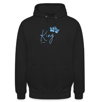 King Partnerschaft - Unisex Hoodie - Schwarz - Vorne - Alina (178cm) & Michal (187cm)