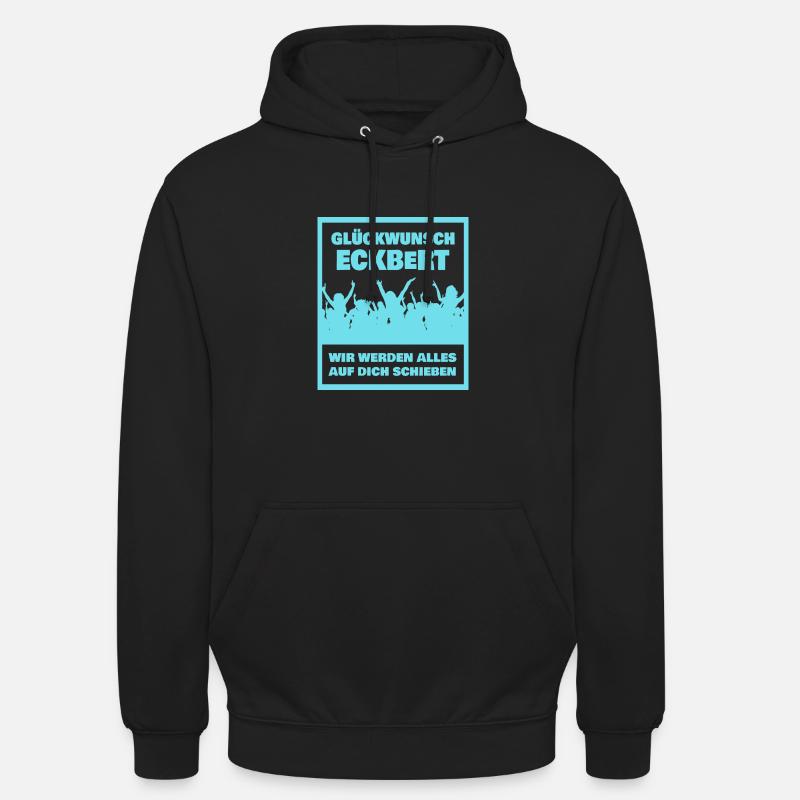 Prénom Eckbert - Sweat-shirt à capuche unisexe - noir
