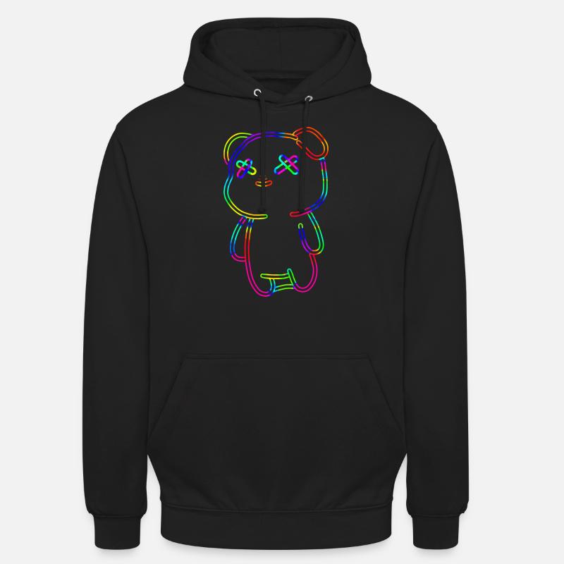Techno Ours - Sweat-shirt à capuche unisexe - noir