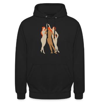 Wife - Unisex Hoodie - black - Front - Alina (178cm) & Michal (187cm)
