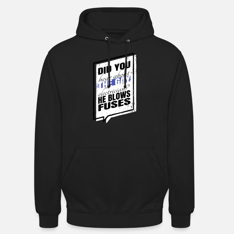 funny quote socket electrical activism - Unisex Hoodie - Schwarz