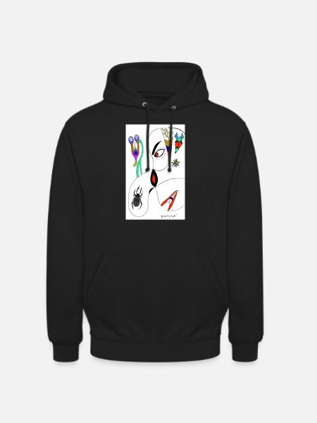 M Burns Head Spider - Sweat-shirt à capuche unisexe - noir