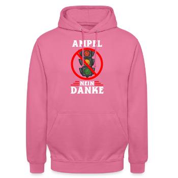 Ampel #Rücktritt der Regierung - Unisex Hoodie - Pink - Vorne - Alina (178cm) & Michal (187cm)