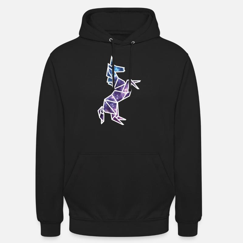 Galaxy Einhorn - Unisex Hoodie - Schwarz