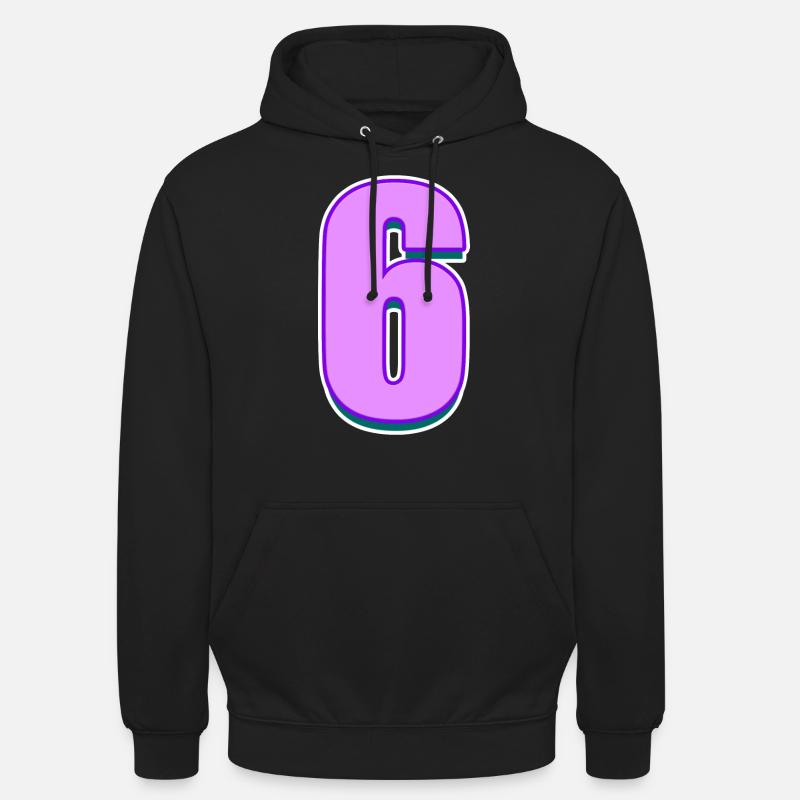 6 - Sweat-shirt à capuche unisexe - noir