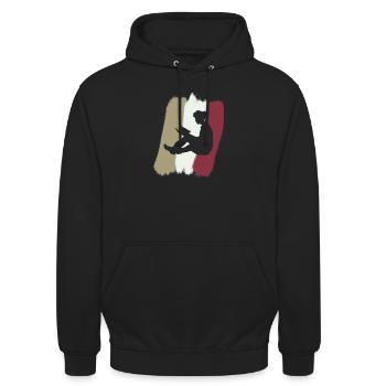 Lesen Bildung Autor - Unisex Hoodie - Schwarz - Vorne - Alina (178cm) & Michal (187cm)