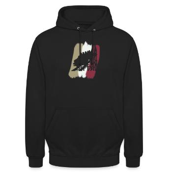 Achterbahn Festzelt Riesenrad - Unisex Hoodie - Schwarz - Vorne - Alina (178cm) & Michal (187cm)