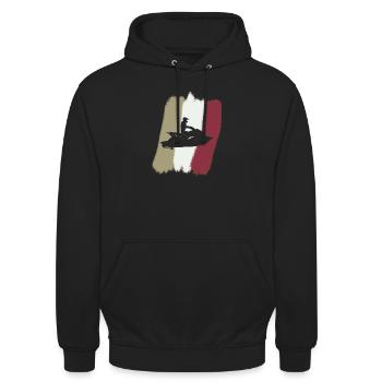Jetski Boot Wakeskating - Unisex Hoodie - Schwarz - Vorne - Alina (178cm) & Michal (187cm)