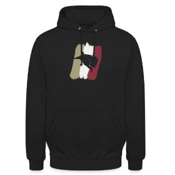 Wingsuit Fliegen Anzug - Unisex Hoodie - Schwarz - Vorne - Alina (178cm) & Michal (187cm)