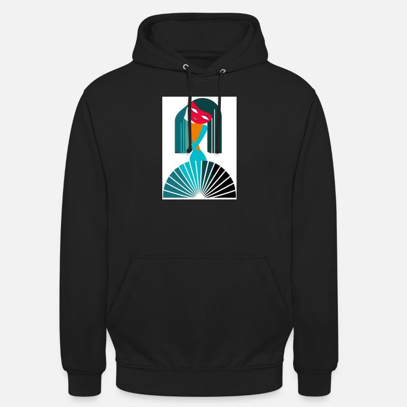 verseau abstrait - Sweat-shirt à capuche unisexe - noir