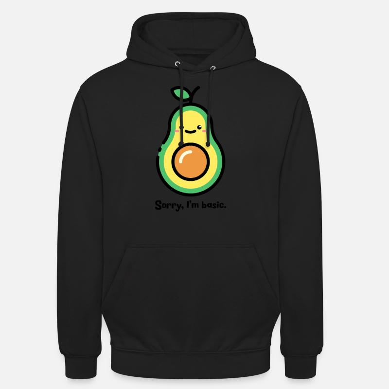 Funny Avocado - "Sorry, I'm basic" - Unisex Hoodie - black