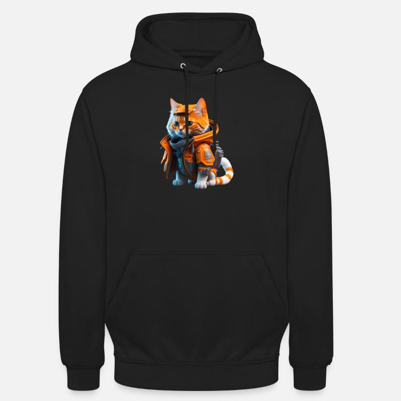 Le chat de l’espace - Sweat-shirt à capuche unisexe - noir