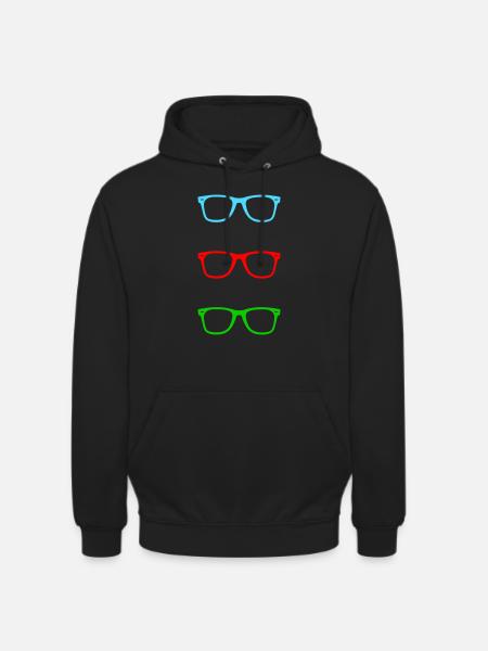 glases - Sweat-shirt à capuche unisexe - noir