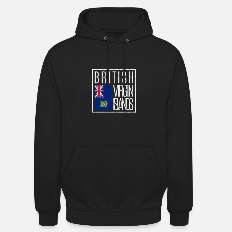 Îles Vierges britanniques - Sweat-shirt à capuche unisexe - noir